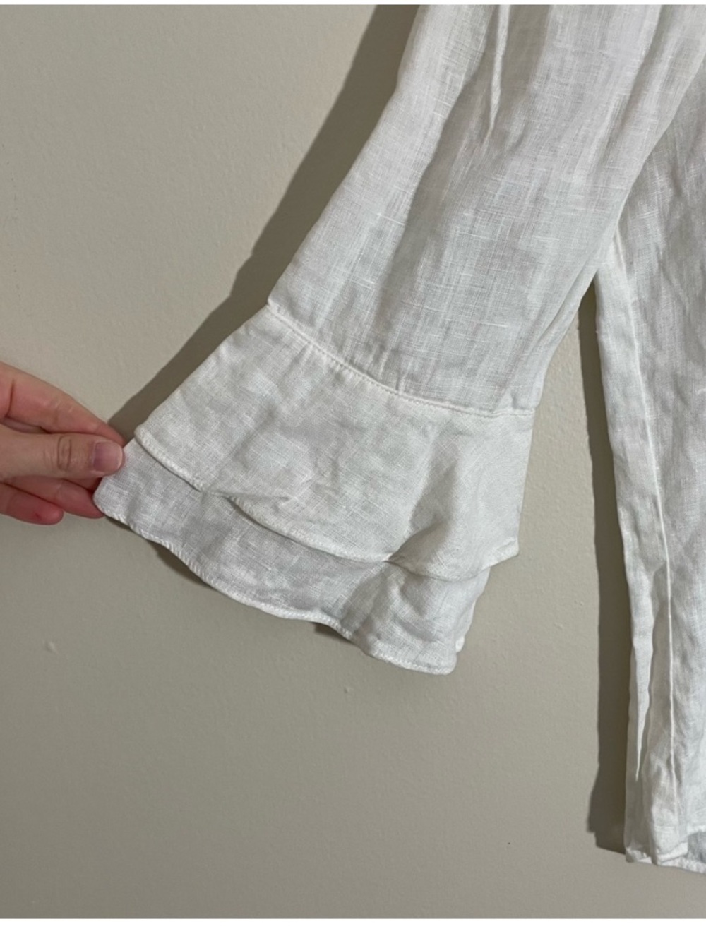 Reformation Linen Ruffle Shirt - Picture 5 of 9